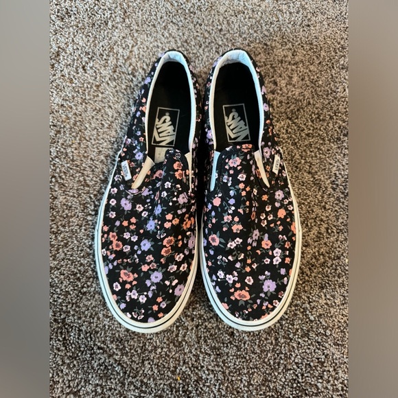 VANS, classic slip on, floral print, size 10, EXCELLENT condition - Picture 2 of 6